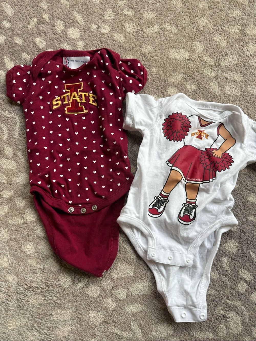 Iowa State Baby Onesies - Maroon & White